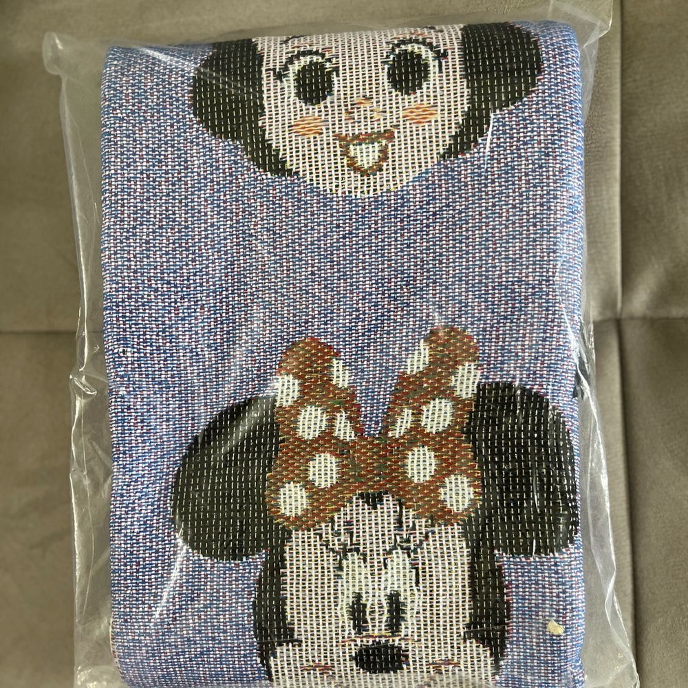 Disney 100 Magical Mix Micky Metallic Woven Tapestry Throw Blanket 48X60 NEW